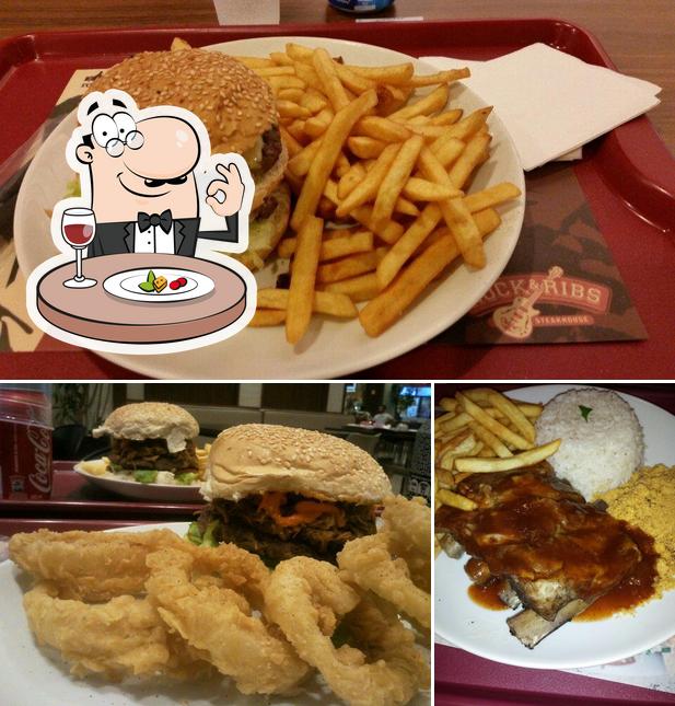 Comida em Rock & Ribs