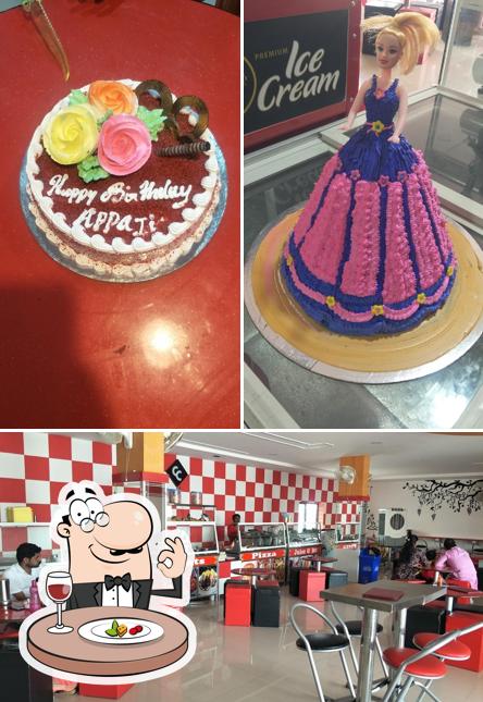 This is the image displaying food and interior at Cake Corner