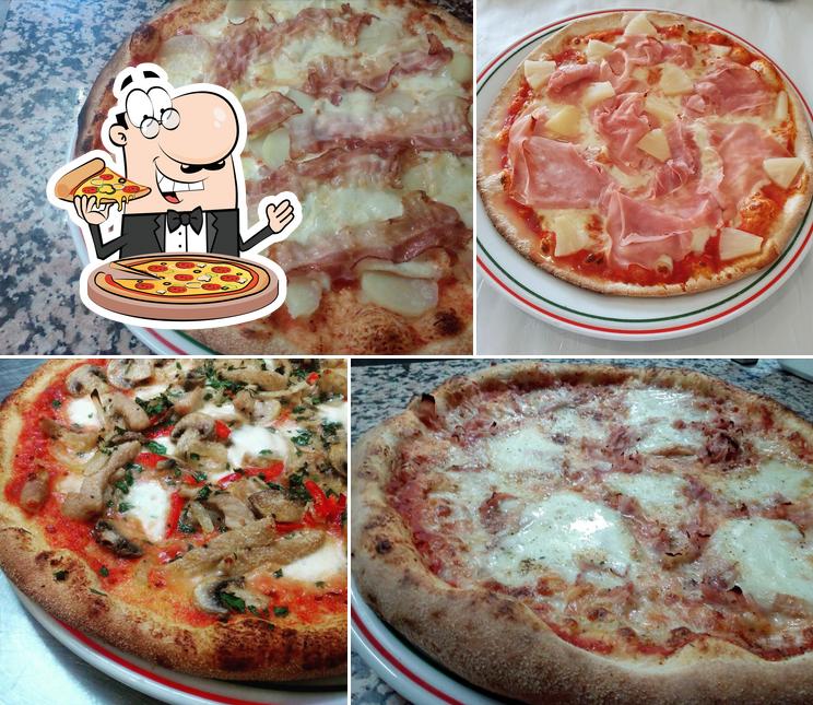 Prueba una pizza en Hôtel Restaurant Pizzeria Bernini