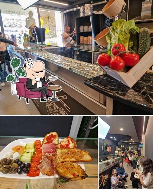 Questa è la foto che mostra la interni e cibo di IL RE PIZZERIA E POKÉ