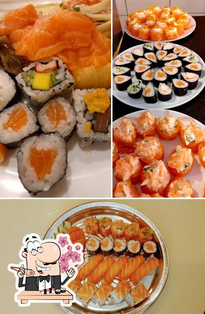 Prove diferentes opções de sushi