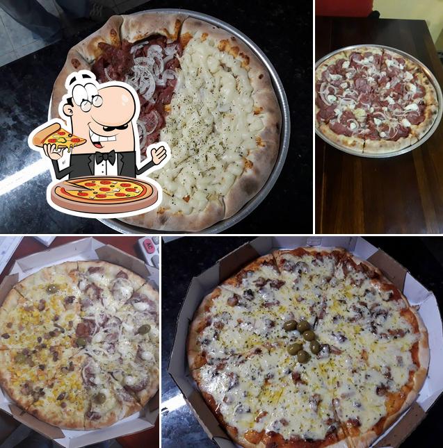 Escolha pizza no Pizzaria La Rama