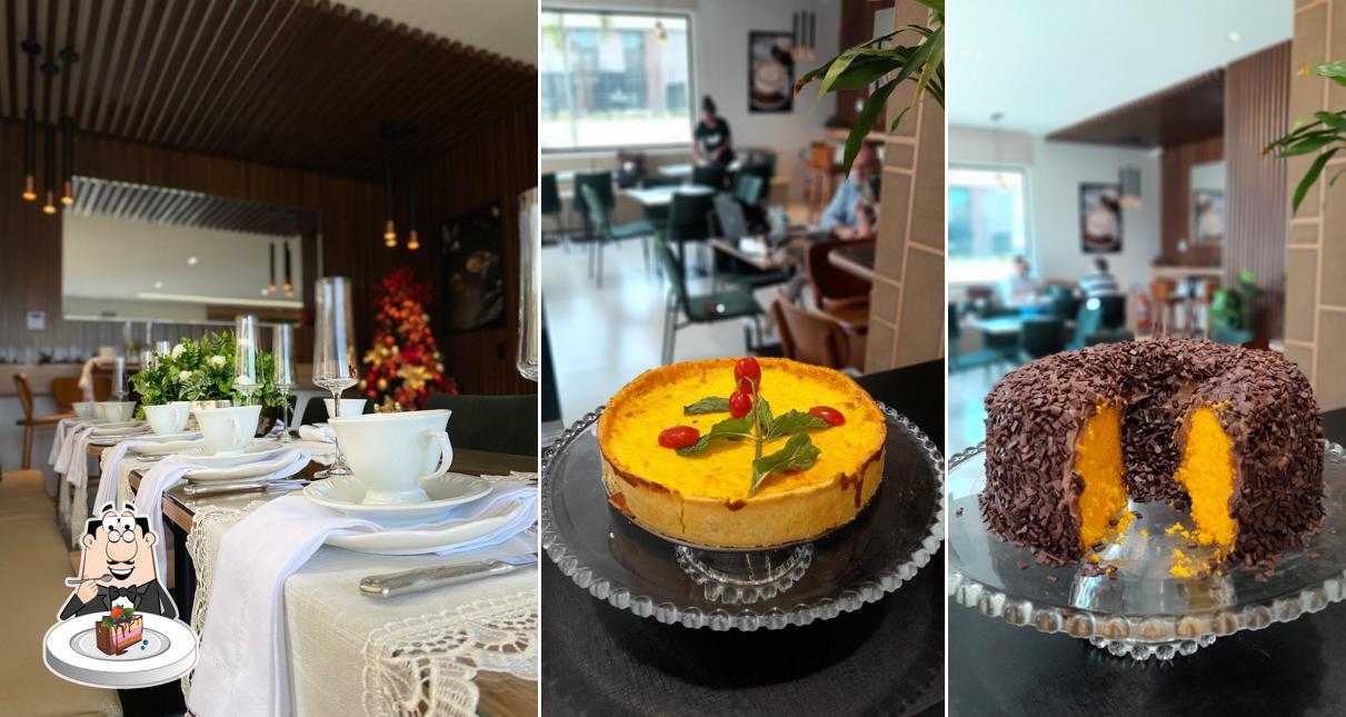 Bolo de chocolate em Coffee & Business