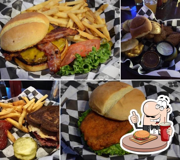 Order a burger at Bazinga Classic Pub & Grille