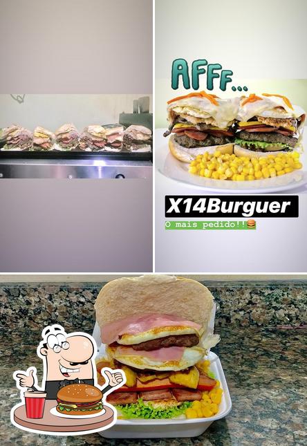 Peça um hambúrguer no 14 Burguer