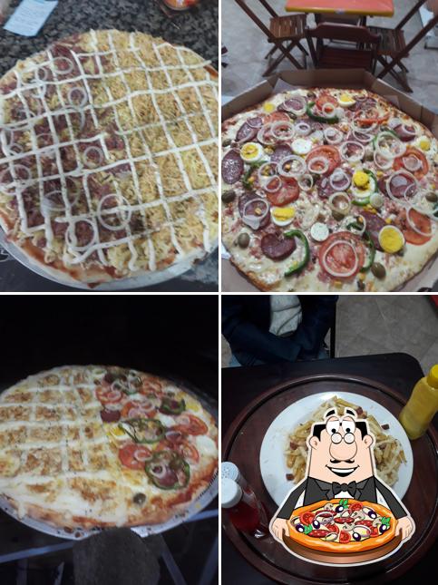 Experimente pizza no Padaria E Pizzaria Flor Da Manhã