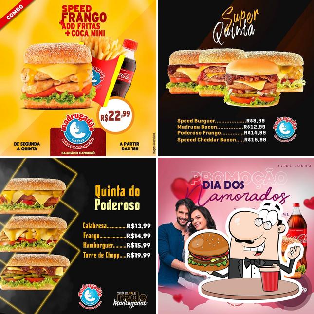 Pide una hamburguesa en Madrugadão Restaurante e Petiscaria