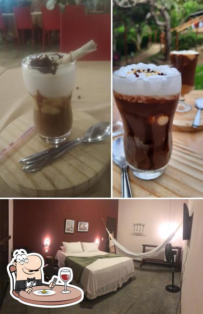 Entre diversos coisas, comida e interior podem ser encontrados no Carla Café BISTRÔ