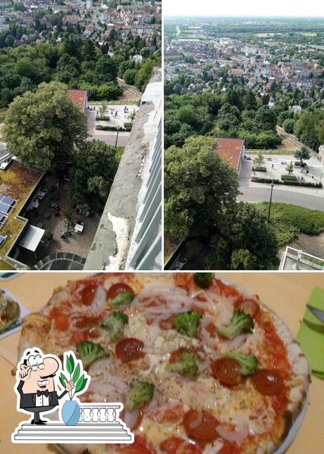 L’image de la extérieur et pizza de Romulus et Remus’s