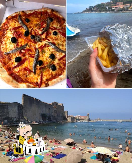 Comptoir Pizza HB Collioure se distingue par sa nourriture et extérieur