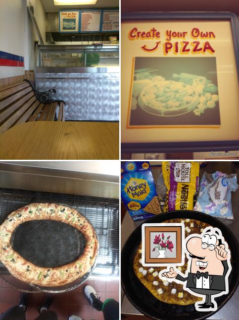Посмотрите на внутренний интерьер "American Pizza"