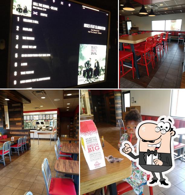 The interior of Arby's