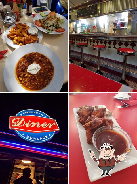 Essen im American Diner Durlach