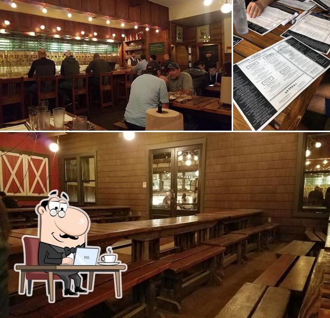 Take a seat at one of the tables at Banger's Sausage House & Beer Garden