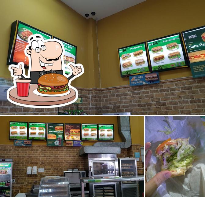 Peça um hambúrguer no Subway