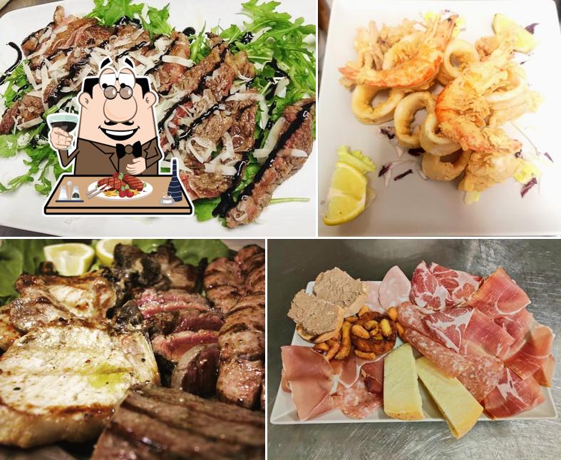 Pasti a base di carne vengono serviti a Ristorante La perla Nera