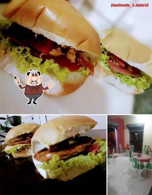 A foto do Junior Lanches’s comida e interior