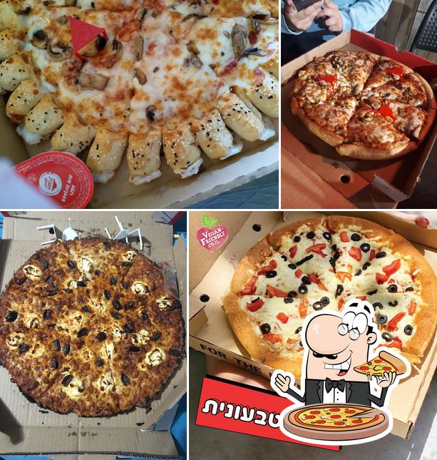 Pick different types of pizza