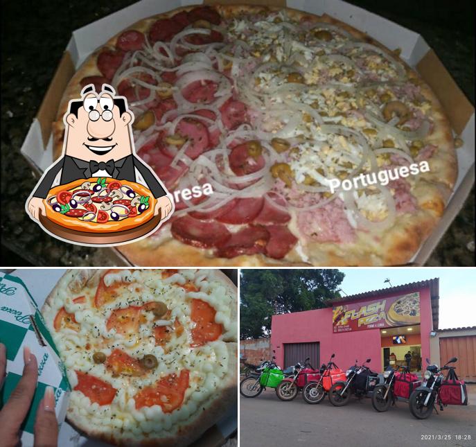 Escolha diferentes variedades de pizza