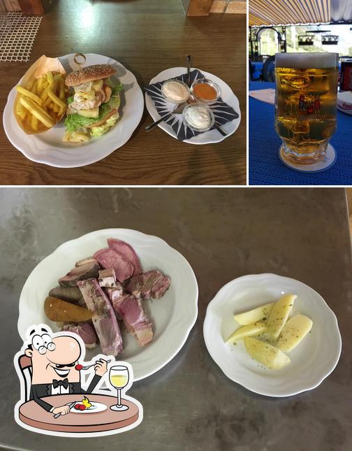 The restaurant's food and beer