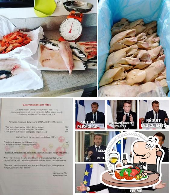 Commandez de nombreux plats à base de fruits de mer proposés par Mas de Fauchon