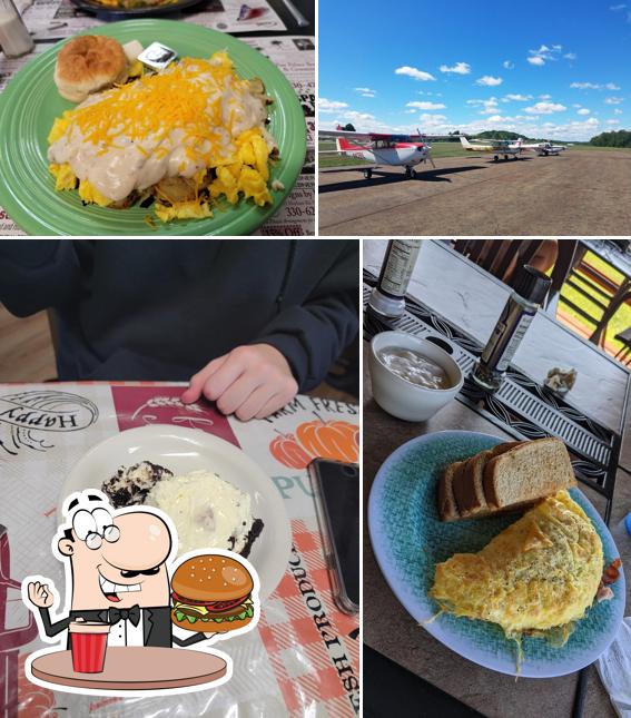 Get a burger at Carroll County Airport Restaurant