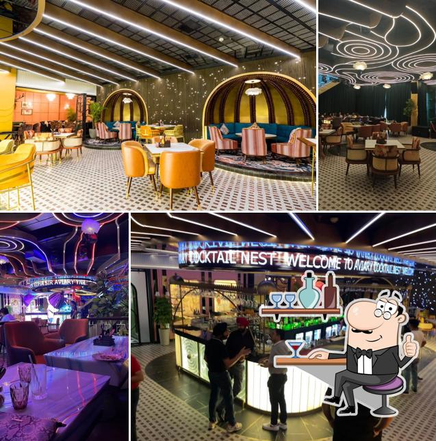 The interior of Aviary Cocktail Nest