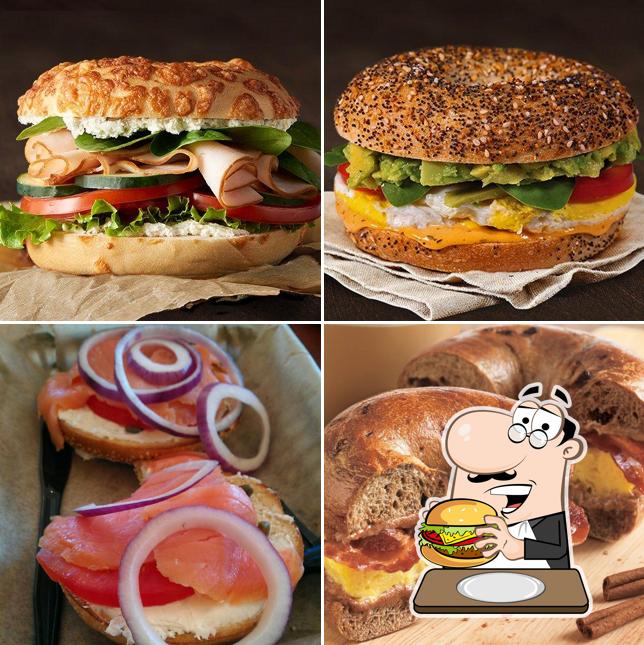 Treat yourself to a burger at Einstein Bros. Bagels