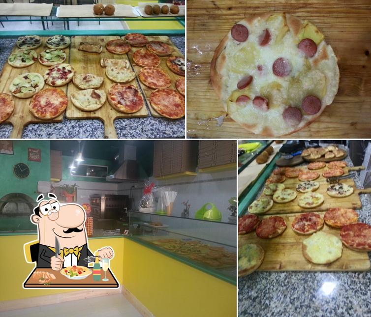 Dai un’occhiata alla immagine che mostra la cibo e interni di New Evergreen Pizzeria