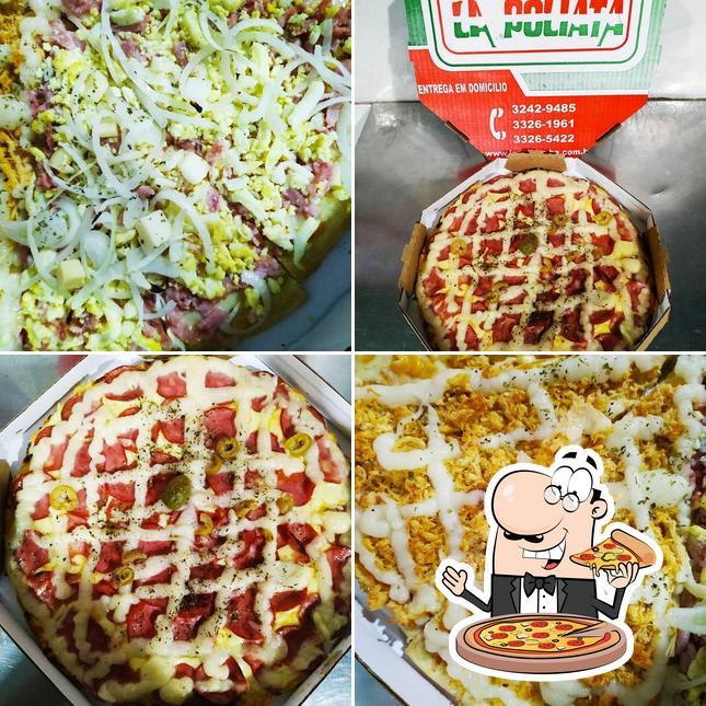 Escolha pizza no Pizzaria La Poliata