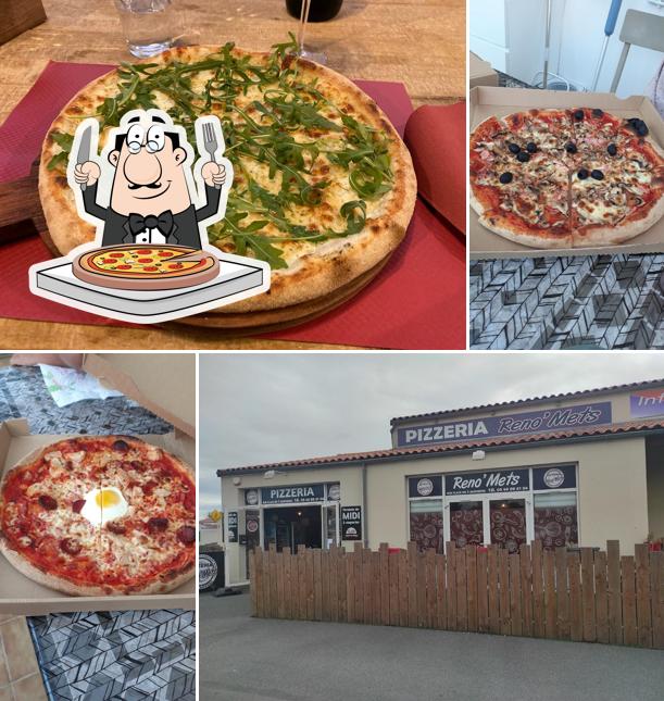 A Reno'mets bar resto pizzeria, vous pouvez essayer des pizzas