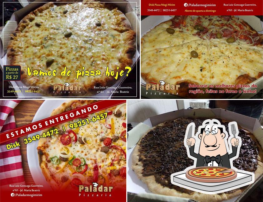 Escolha pizza no Paladar Lanchonete e Restaurante