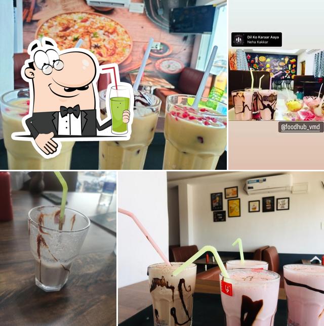 Enjoy a beverage at FOOD HUB - Best Family Restaurant in Vemulawada