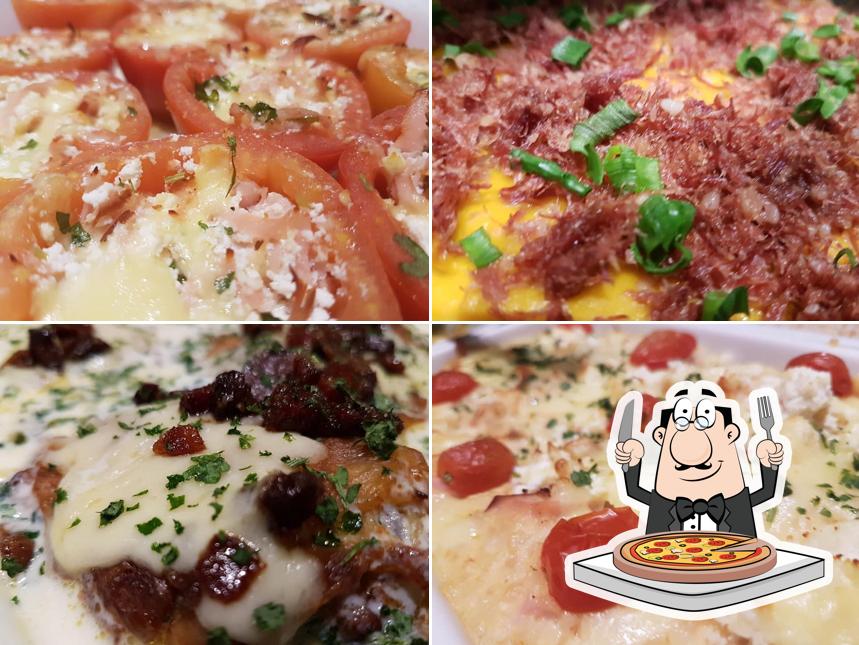 Escolha pizza no 100 Maneiras Restaurante