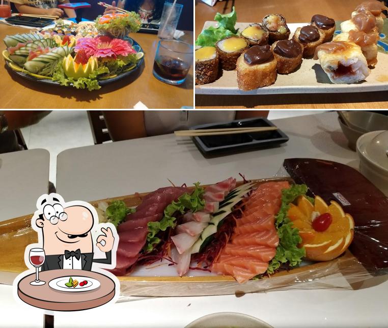 Platos en Hioki Sushi São José