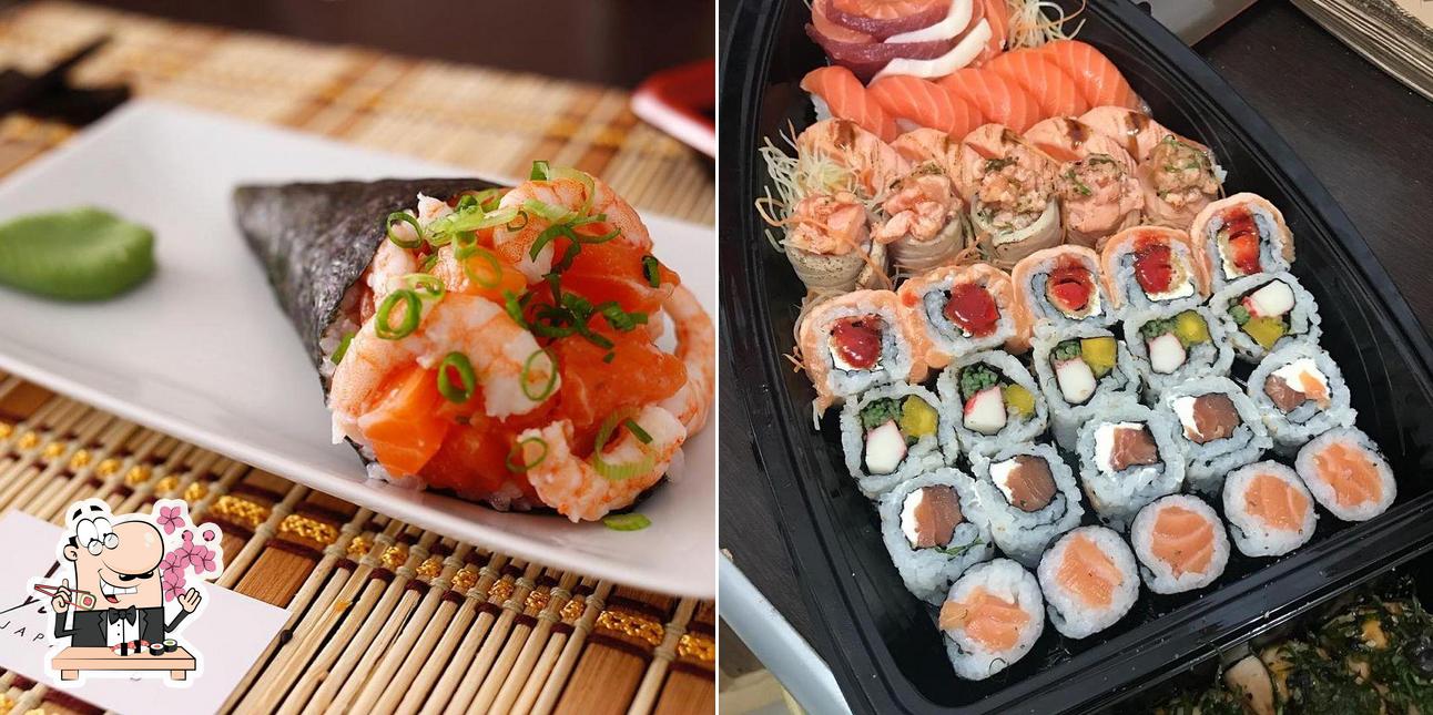 Peça diferentes opções de sushi