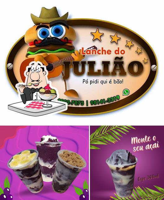 Lanchonete Julião lanches, Açaí e hamburguer oferece uma variedade de pratos doces