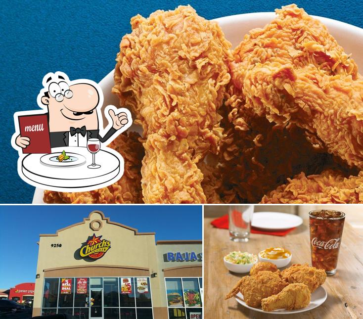 Las fotografías de comida y bebida en Church's Texas Chicken