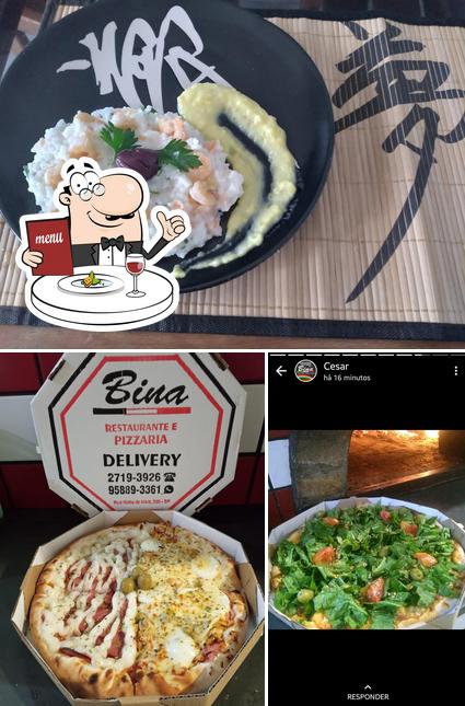 Comida em Restaurante e Pizzaria da Bina