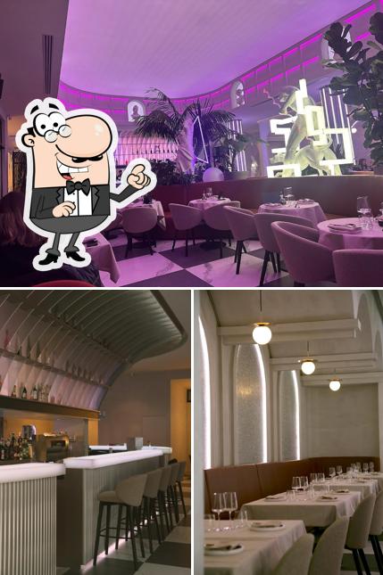 Gli interni di Caveau restaurant