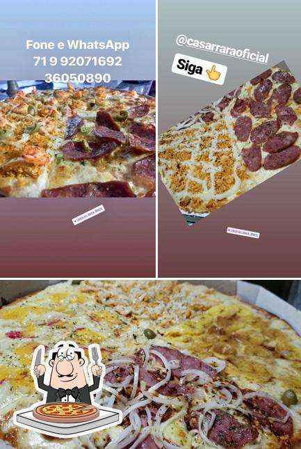 Escolha pizza no CASARRARA Restaurante e Pizzaria