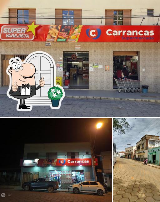 O exterior do Carrancas Supermercado