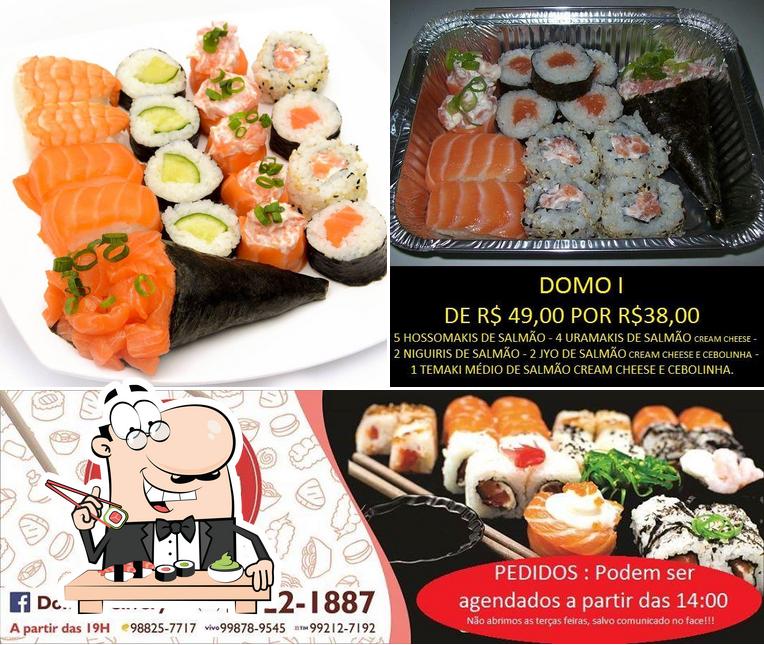 Prove diversas opções de sushi