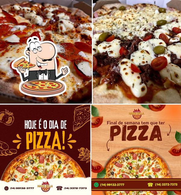 Consiga diferentes tipos de pizza