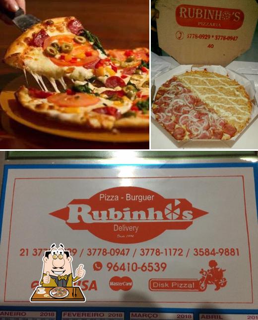 Escolha pizza no Rubinhos Pizzaria