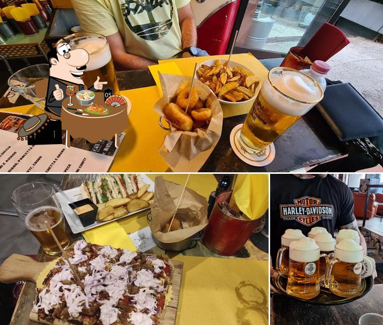 La cibo e birra del ristorante