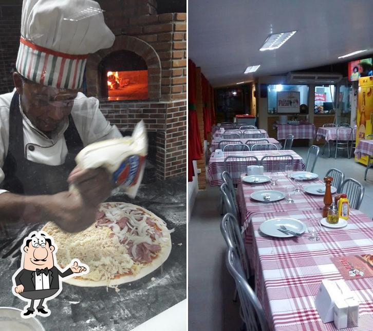 O interior do Cia da Pizza