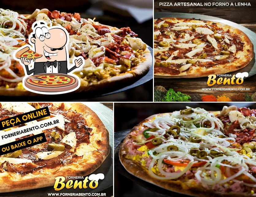 Peça pizza no Forneria Bento