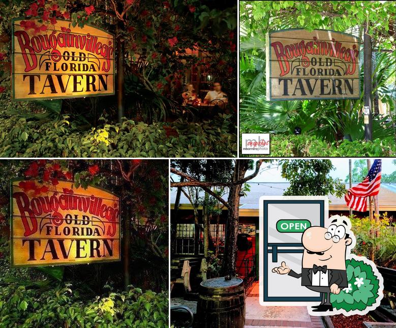 Bougainvillea's Old Florida Tavern in South Miami Restaurant menu and