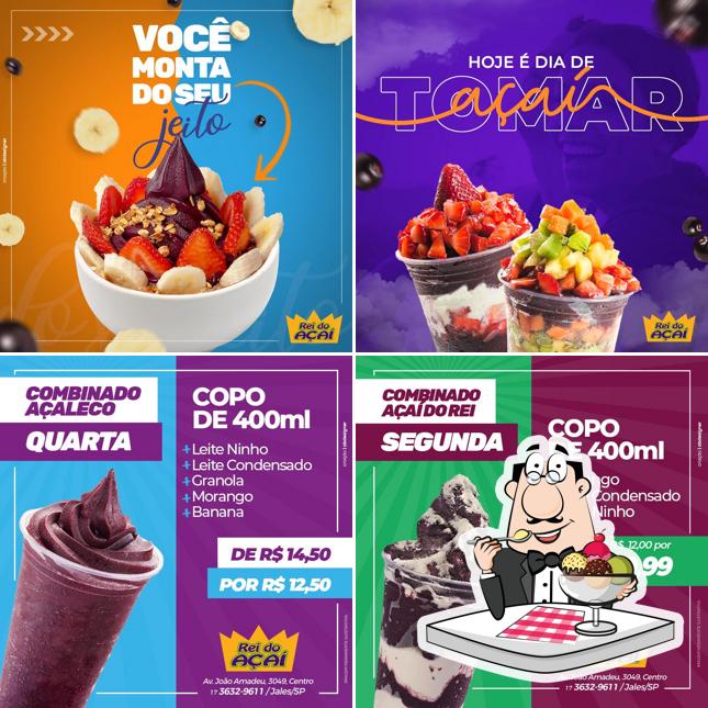 Rei do Açai Jales Jales SP provê uma gama de sobremesas